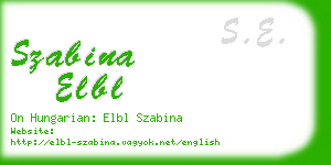 szabina elbl business card